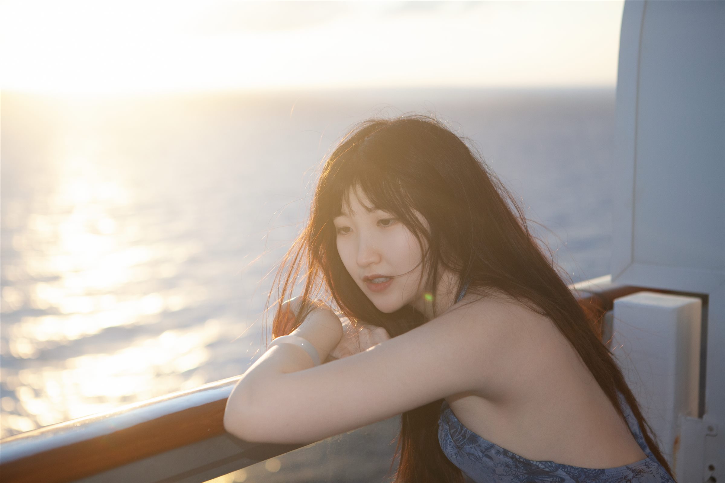 Golden-hour portrait overlooking the Caribbean Sea